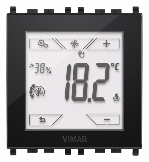 Vimar KNX Thermostat tactile 2M (Noir)