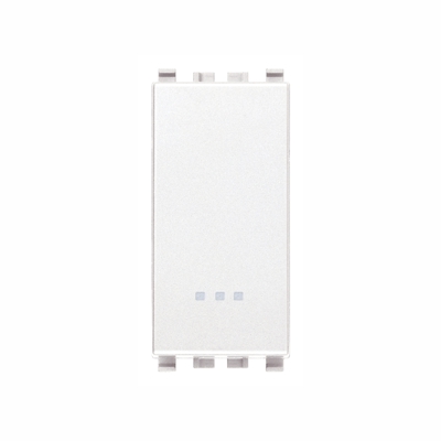 Vimar Eikon - 1P NO 10A drukknop met steekklemmen (Wit)