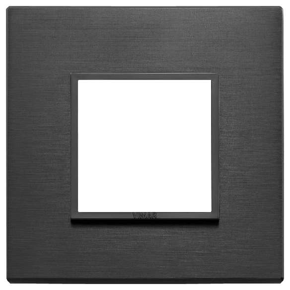 Vimar Eikon Evo - Essenziali 2M (Aluminium - Total Black)
