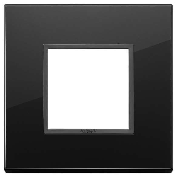 Vimar Eikon Evo - Essenziali 2M (Verre - Total Black Diamond)