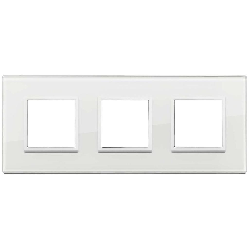 Vimar Eikon Evo - Essenziali 6M - 2+2+2 (Glas - Total White Diamond)