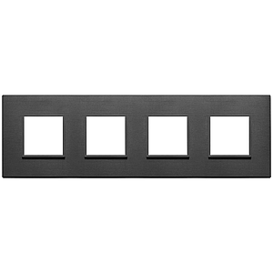 Vimar Eikon Evo - Essenziali 8M - 2+2+2+2 (Aluminium - Total Black)