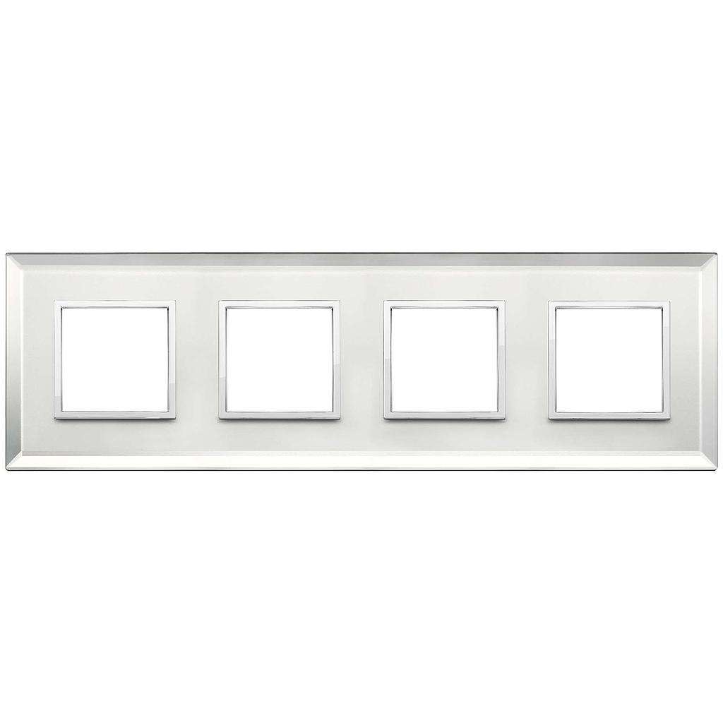 Vimar Eikon Evo - Luminosi 8M - 2+2+2+2 (Glas - Silver Ice)