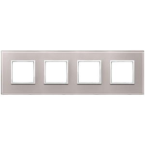 Vimar Eikon Evo - Luminosi 8M - 2+2+2+2 (Verre - Pearl Grey)