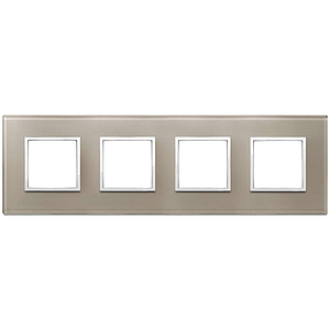 Vimar Eikon Evo - Luminosi 8M - 2+2+2+2 (Verre - Opal Brown)