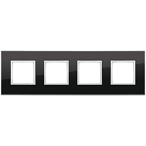 Vimar Eikon Evo - Luminosi 8M - 2+2+2+2 (Verre - Black Diamond)