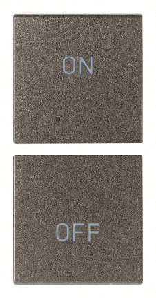 Vimar Arké - 2 halve knoppen 1M (ON/OFF - Metaal)