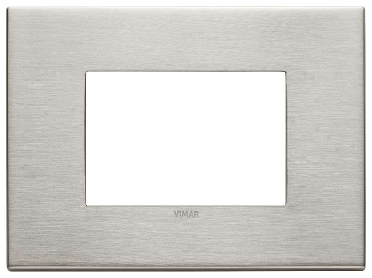 Vimar Eikon Exé - Afdekraam 3M (Geborsteld metaal - Nikkel)