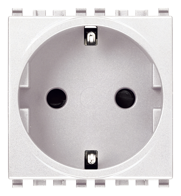 Vimar Eikon - 2P+E 16A Schuko stopcontact met steekklemmen (Wit)