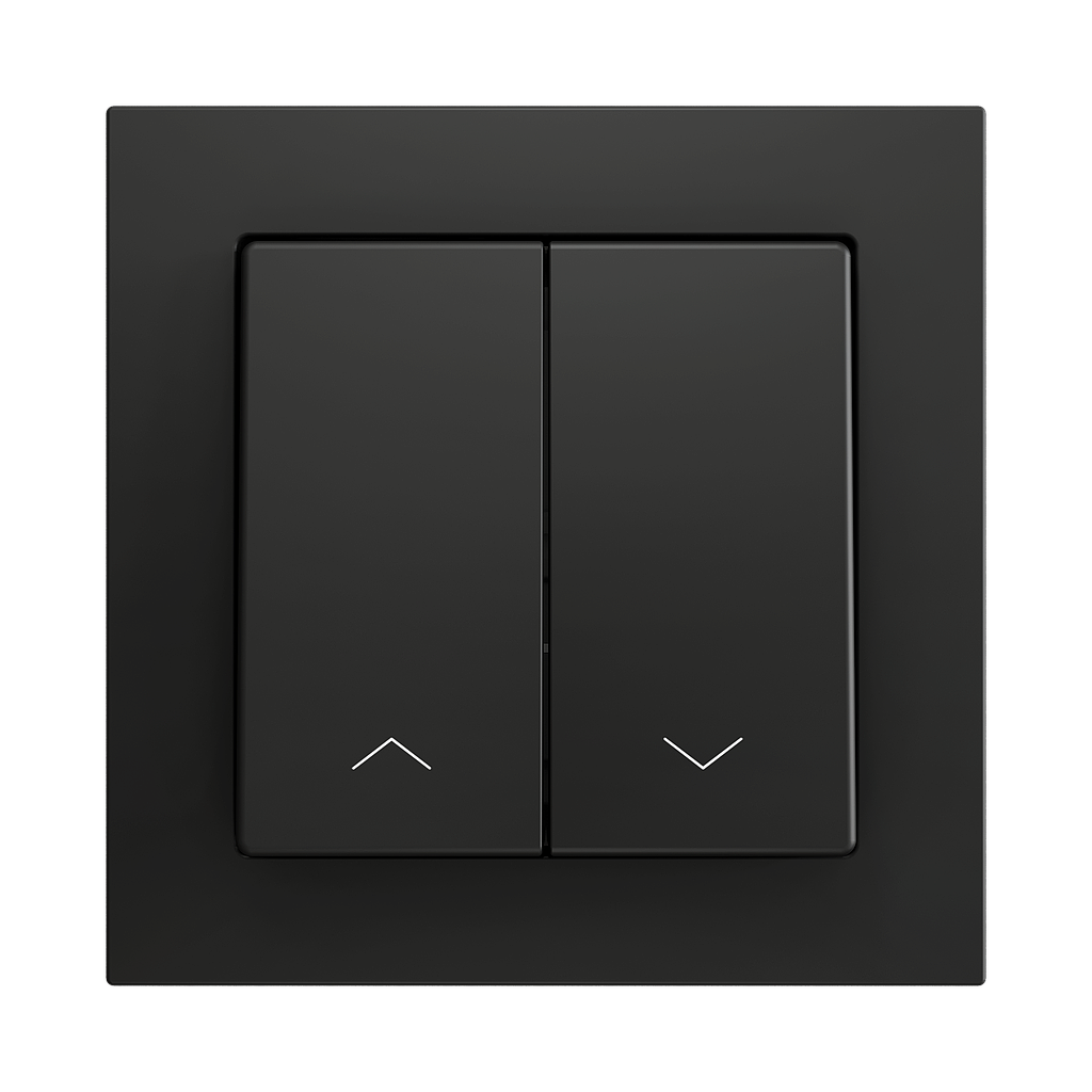 Zennio ZS55 - Bouton poussoir Soft - double 2-p (Anthracite - Custom) - à partir de 100 pièces/VPE=10