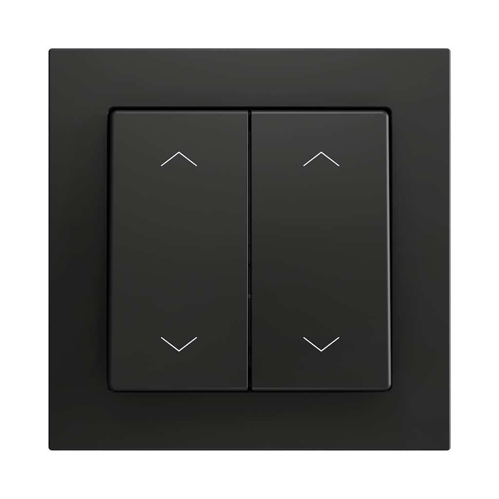 Zennio ZS55 - Bouton poussoir Soft - double 4-p (Anthracite - Custom) - à partir de 100 pièces/VPE=10