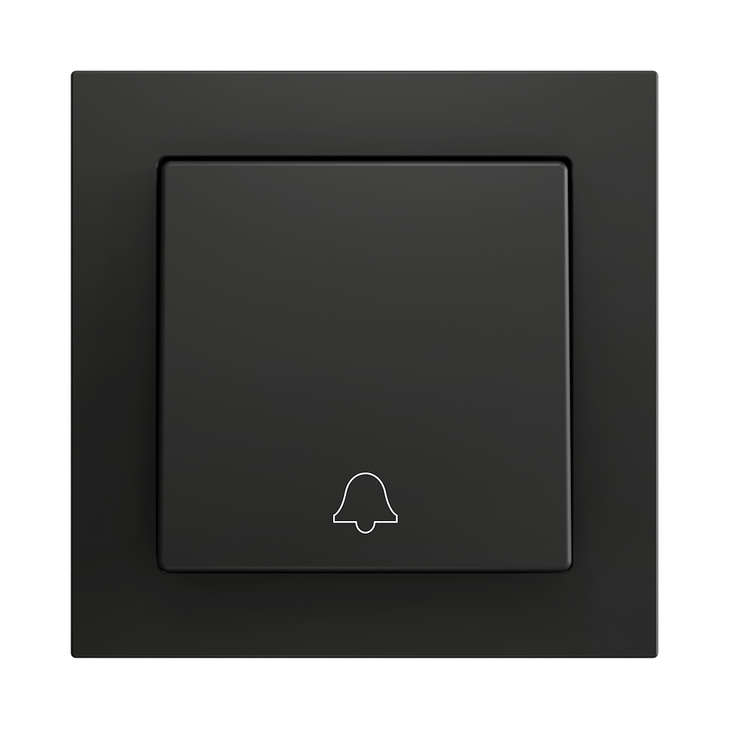 Zennio ZS55 - Bouton poussoir Soft - simple 1-p - icône sonnette (Anthracite) - VPE=10