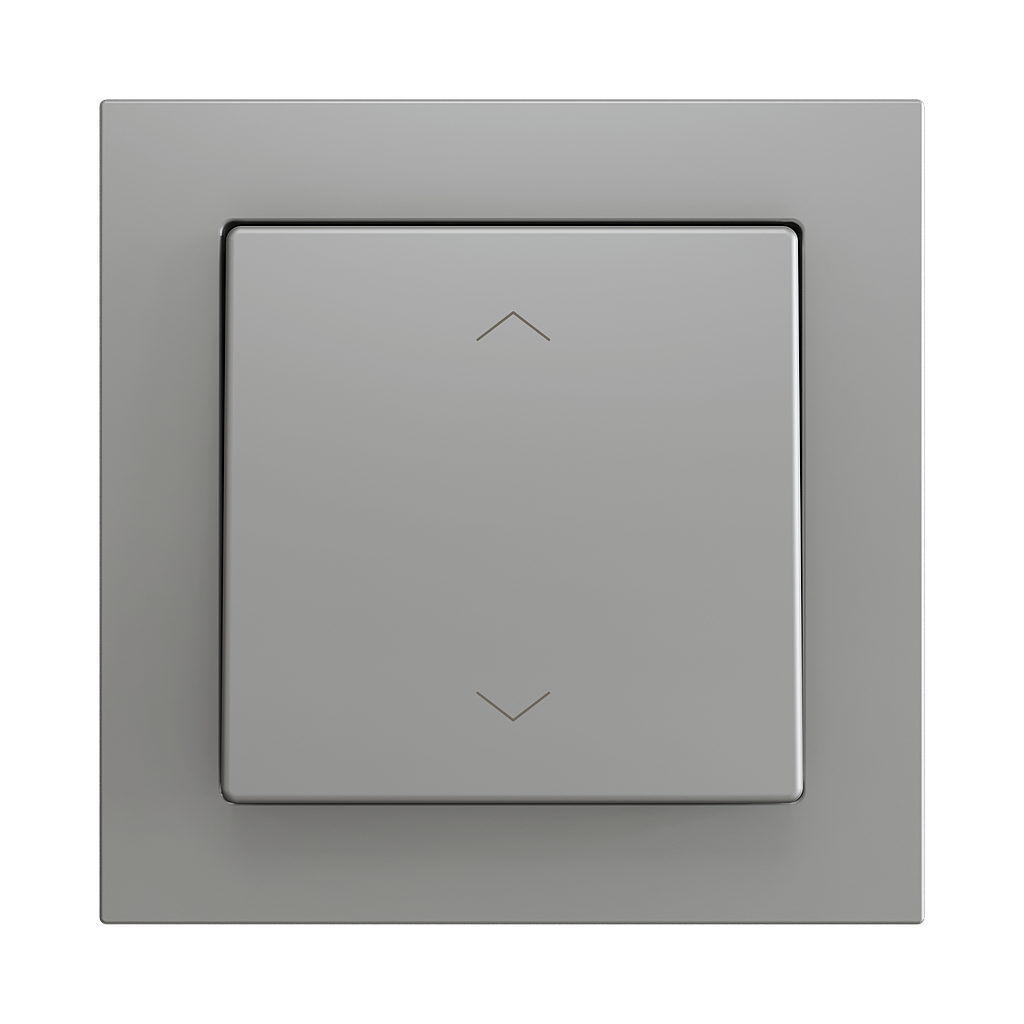 Zennio ZS55 - Soft drukknop - enkel 2-v - rolluik icoon (Zilver) - VPE=10