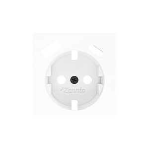 Zennio ZS55 - Centraalplaat 55x55mm voor schuko stopcontact met USB C+A (Mat wit)