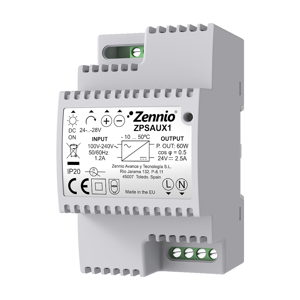 Zennio Alimentatio 24VDC (2.5 A) - V2