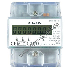 Schell Compteur kWh 3F DHZ3 - 80A modulaire/LCD - MID calibré