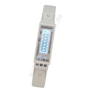 kWh compteur 2F - 45A LCD modulair - MID /S0