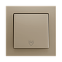 Zennio ZS55 - Soft drukknop - enkel 1-v (Champagne - Custom) - vanaf 100 stuks