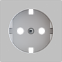 Zennio ZS55 - Schuko centraalplaat (Zilver) - VPE=10