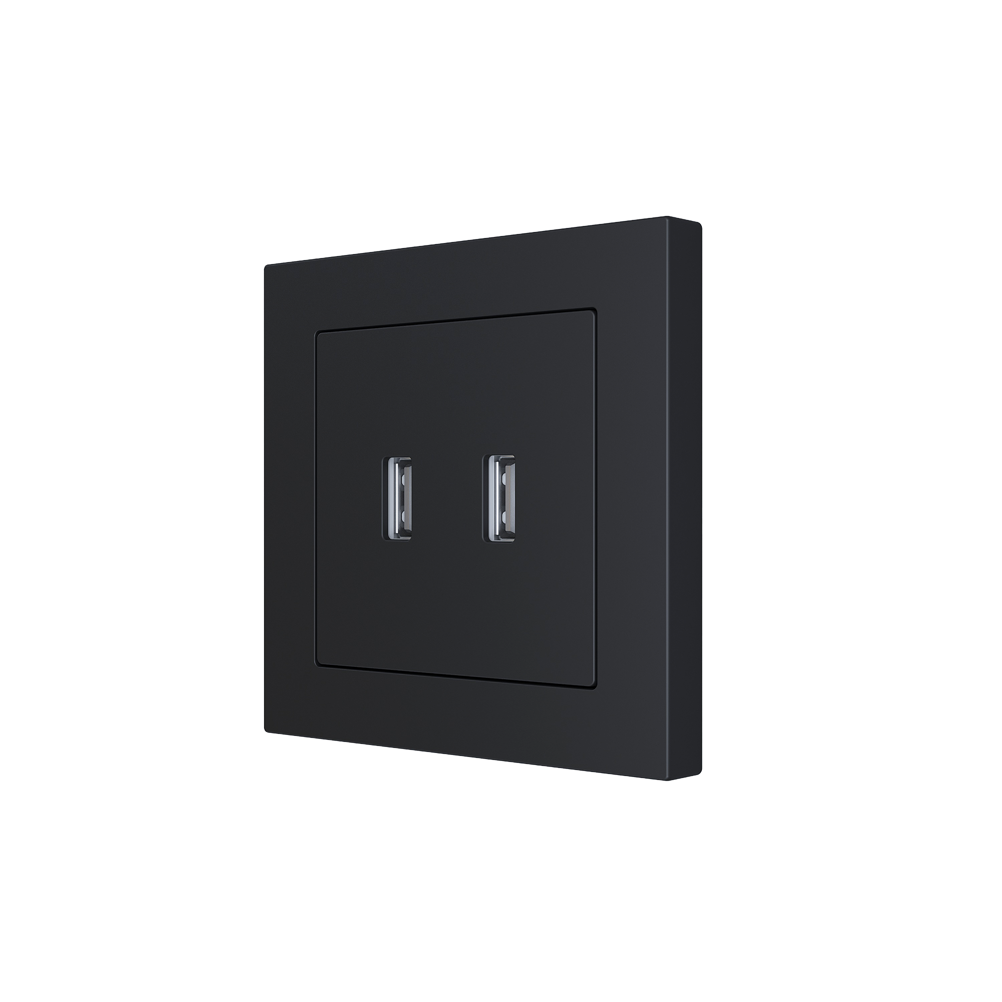 Afgewerkt Zennio ZS55 USB-A stopcontact (Antraciet)