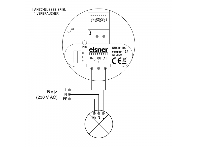 KNX R1-B4 compact 16A