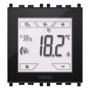 Vimar KNX Thermostat tactile 2M (Noir)