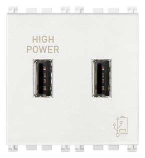 Vimar Arké - Unité d'alimentation USB-A 5V 2,1A (Blanc)