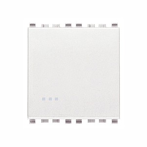 Vimar Eikon - 1P NO 10A drukknop 2M met steekklemmen (Wit)