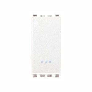 Vimar Eikon - 1P NO 10A drukknop met steekklemmen (Wit)