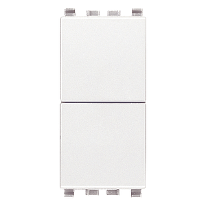 Vimar Eikon - 2 onafhankelijke NO+NO 10A druktoetsen (Wit)