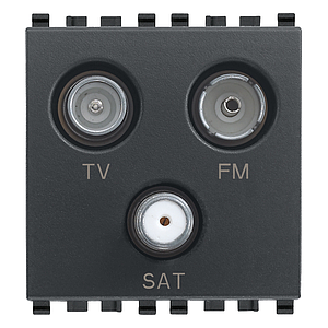 Vimar Eikon - TV-FM-SAT COAX stopcontact (Grijs)