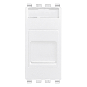 Vimar Eikon - RJ45 Cat6 UTP stopcontact met afdekking (Wit)