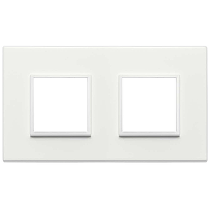 Vimar Eikon Evo - Essenziali 4M - 2+2 (Aluminium - Total White)