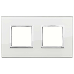 Vimar Eikon Evo - Luminosi 4M - 2+2 (Verre - White Diamond)