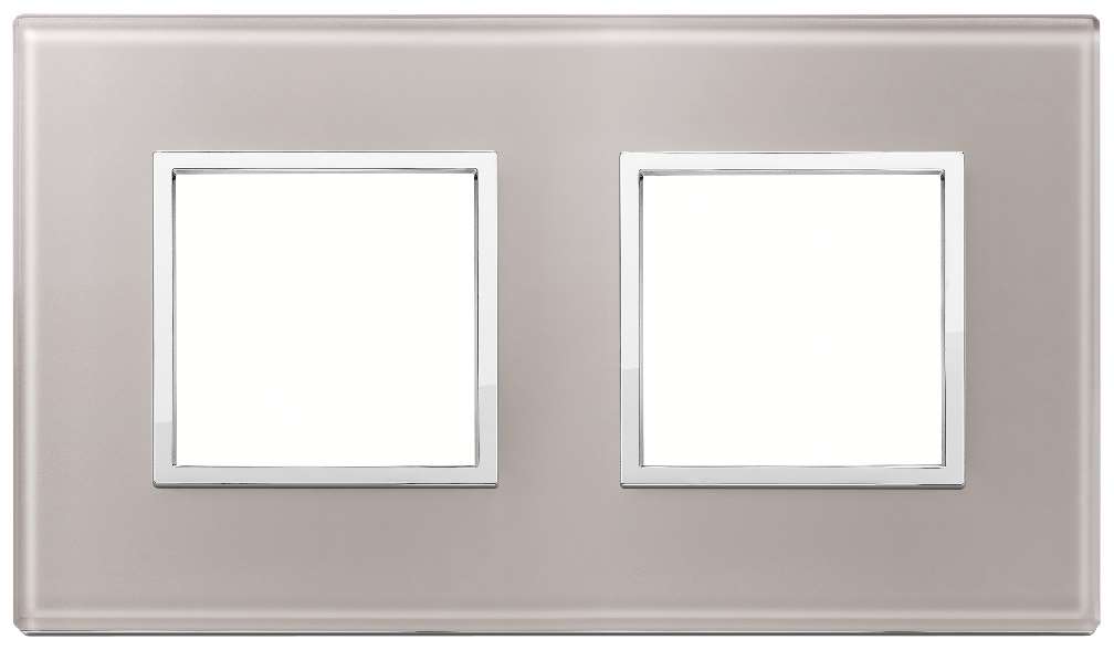 Vimar Eikon Evo - Luminosi 4M - 2+2 (Glas - Pearl Grey)