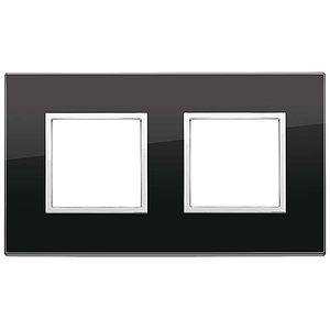 Vimar Eikon Evo - Luminosi 4M - 2+2 (Glas - Black Diamond)