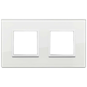 Vimar Eikon Evo - Essenziali 4M - 2+2 (Glas - Total White Diamond)
