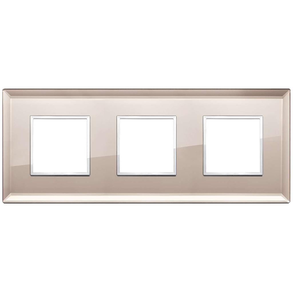Vimar Eikon Evo - Luminosi 6M - 2+2+2 (Glas - Bronze Mirror)
