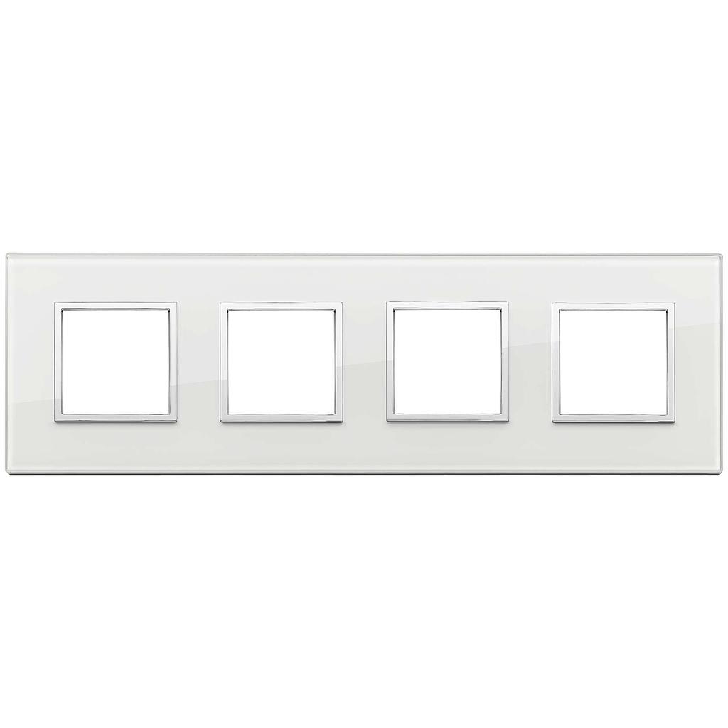 Vimar Eikon Evo - Luminosi 8M - 2+2+2+2 (Glas - White Diamond)