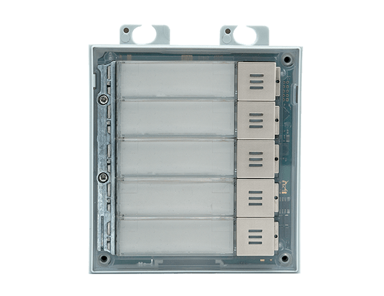 Zennio GetFace IP - Module met 5 gelabelde knoppen