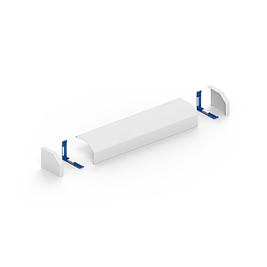 GGK RK 110x150 afdekking voor verdeelkast, 800mm, Set, p-wit (9010) - VPE=1