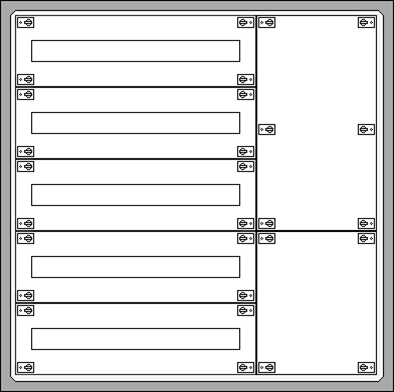 ETI Solid GSX - Opbouwverdeelkast 5R/120M (met klemmenstrook)