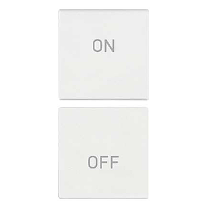 Vimar Arké - 2 demi-boutons 1M (ON/OFF - Blanc)