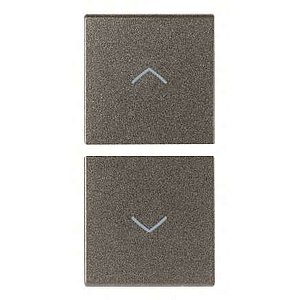 Vimar Arké - 2 demi-boutons 1M (Flèches - Métal)