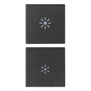 Vimar Arké - 2 demi-boutons 1M (Regulation - Gris)