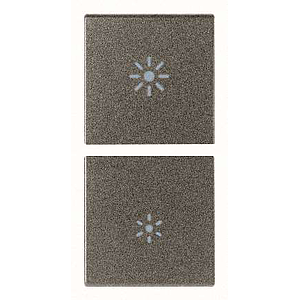 Vimar Arké - 2 demi-boutons 1M (Regulation - Métal)