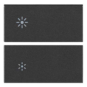 Vimar Arké - 2 demi-boutons 2M (Luminosité - Gris)
