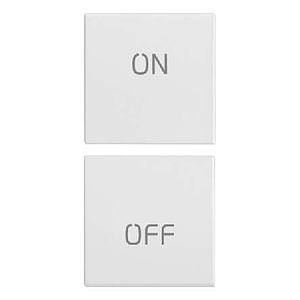 Vimar Eikon Evo/Exé - 2 demi-boutons 1M (ON/OFF - Blanc)