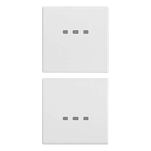 Vimar Eikon Evo/Exé - 2 demi-boutons 1M (Custom - Blanc)