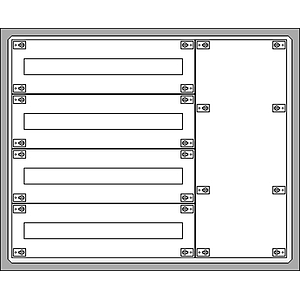 ETI Solid GSX - Opbouwverdeelkast 4R/96M (met klemmenstrook)